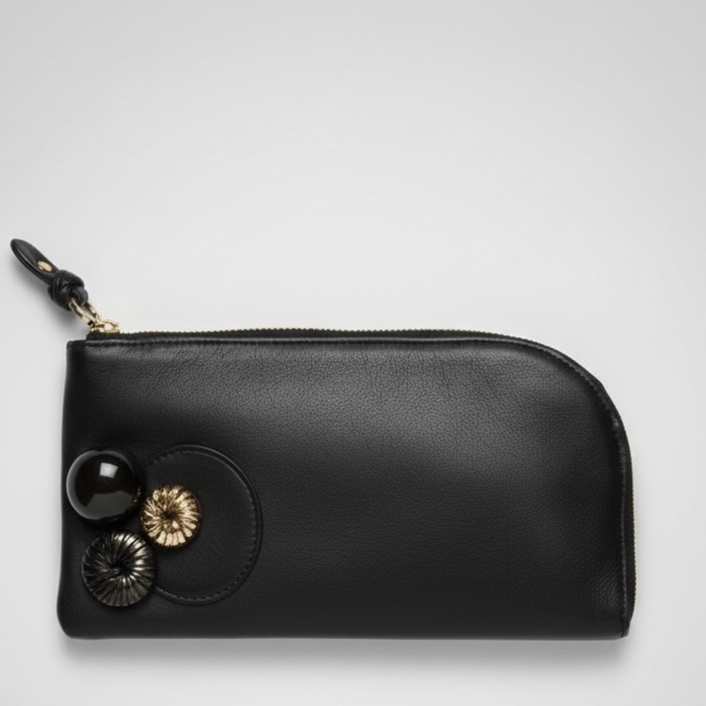 Anteprima Black Wallet with Decorative Accents